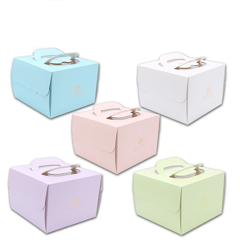 High Quality Corrugated Brown Embossing Round Packaging Supplies Custom Printed Cupcake Box Loaf Cake Boxes