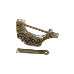 High Quality Treasure Chests Use And Old Style Custom Fish Design Vintage Antique Metal Padlock