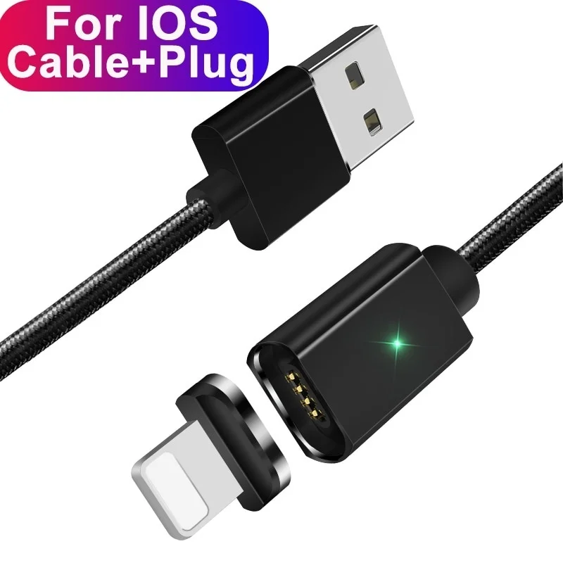 
Magnetic Cable Micro USB Type C For iPhone Lighting Cable 3A Fast Charging Wire Type-C Magnet Charger Phone Cable 