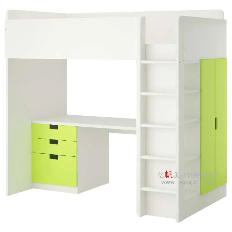 High Quality Ergonomics New Design Wooden Children Bunk Bed Furniture for Kids