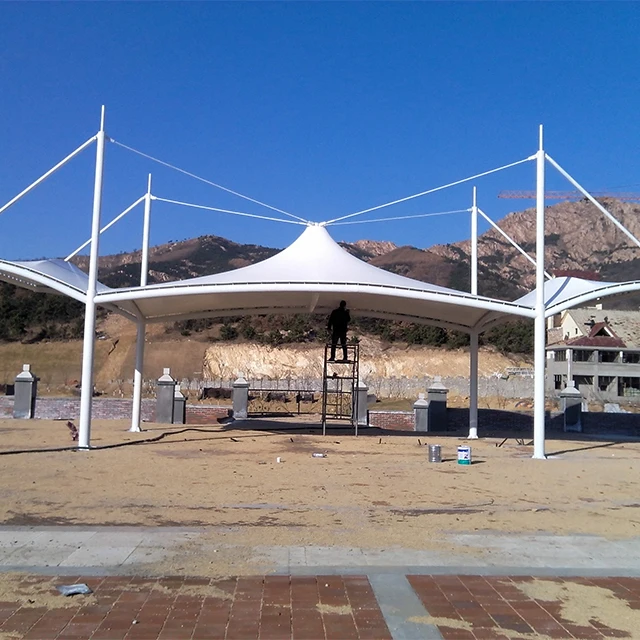 
Car Parking Tension Membrane Structure Construction. 