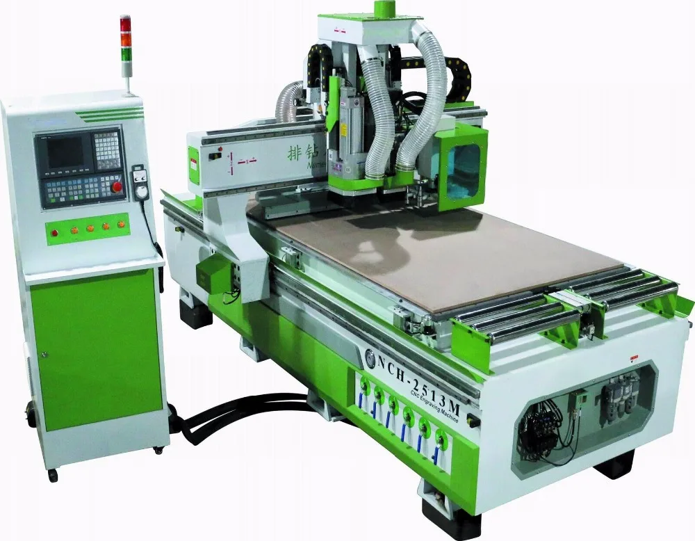 CNC router cutting machine center with drilling package