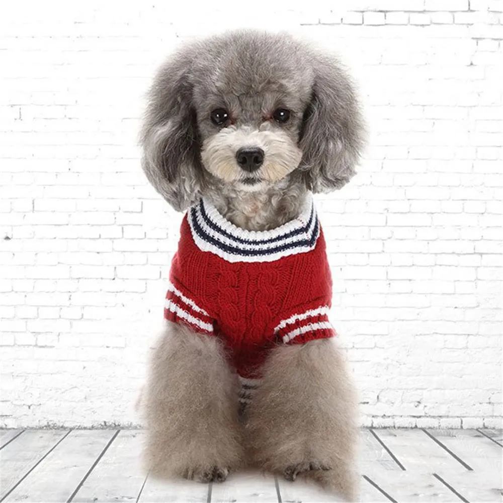 Рождественский свитер для собак вязаный джемпер маленьких и больших