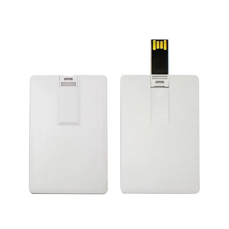 Bulk cheap white credit card pen drive 8gb 16gb 32gb 64gb blank business card USB flash drive