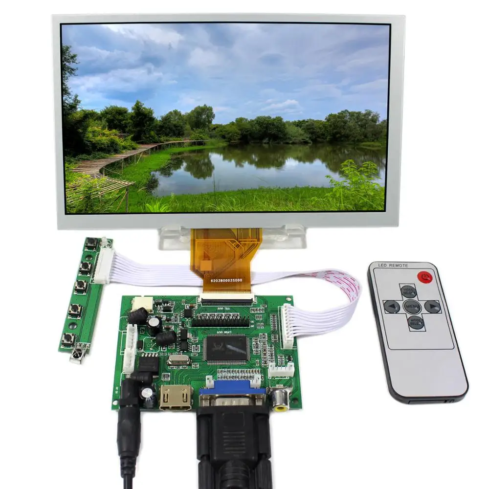 LCD driver board with 8 inch AT080TN64 800x480 LCD panel