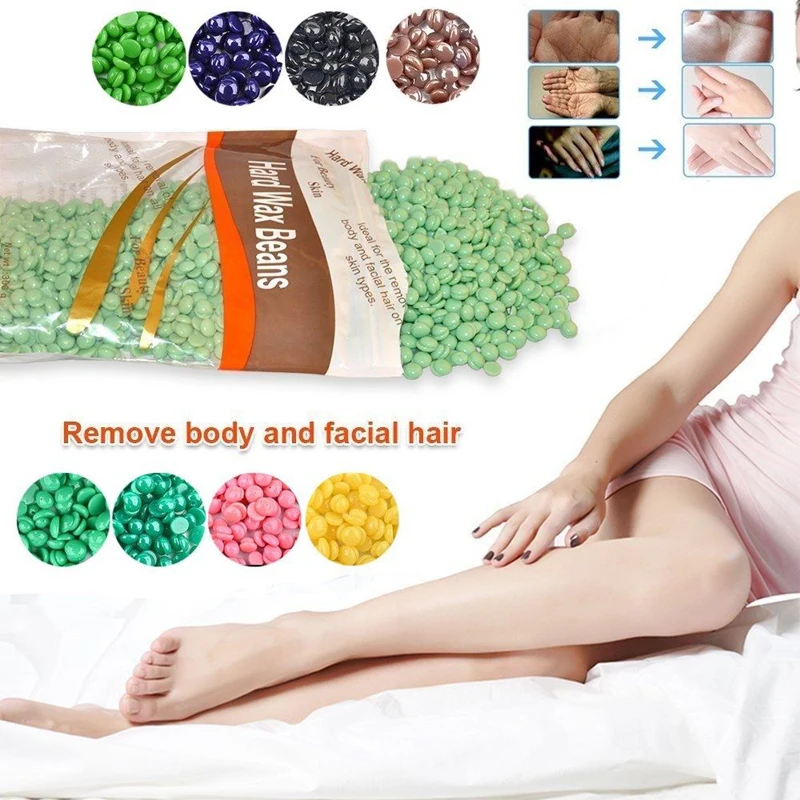 Твердое тело 300 г воск для удаления волос в бусинах Европейского органические депиляции, натуральные восковые шарики для красивого лица и тела