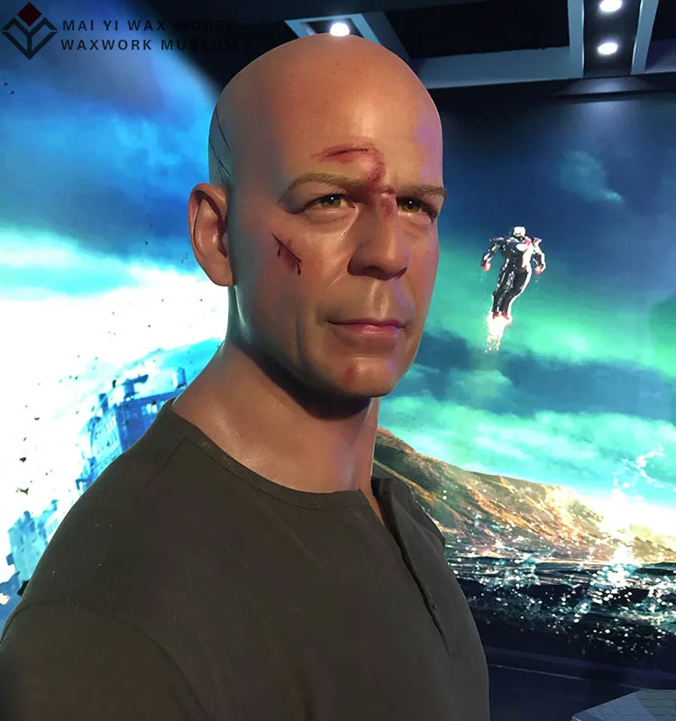 Action Figure of Celebrity Bruce Willis Silicone Wax Figure