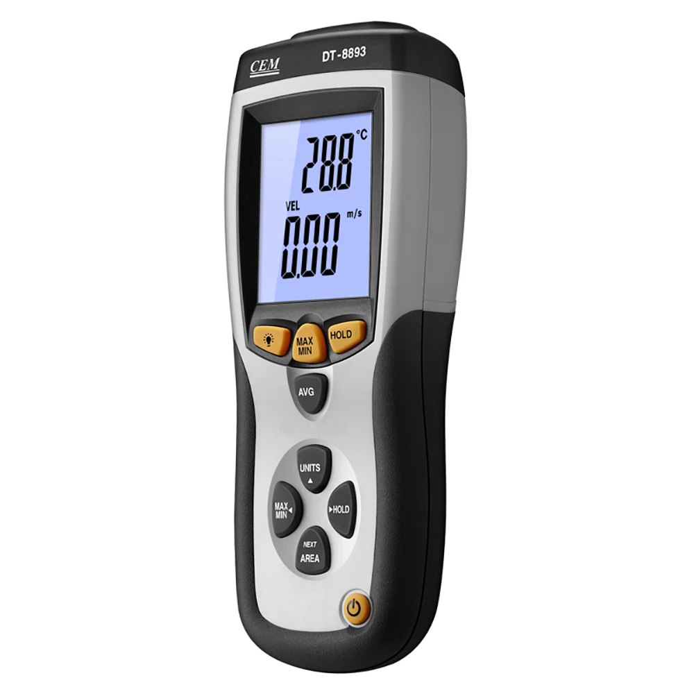 CEM DT-8893 ШМ/CFM 0 ~ 30 м/с скорость и направление ветра Анемометр воздушного потока или скорости плюс температура окружающей среды