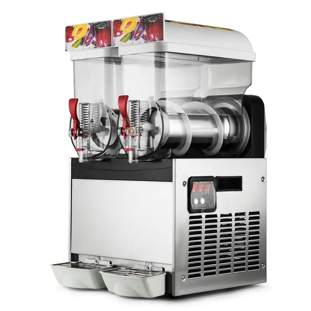 15LX 2 Tank Frozen Drink Slush Making Machine Smoothie Maker CE approved