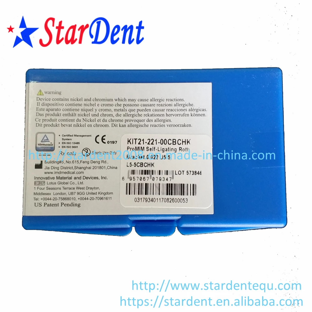 IMD Orthodontic Self-Ligating MIM/Standard Roth Dental Bracket