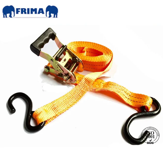 1.5'/1.5Ton/3m  Light Duty Webbing Strap polyester With S Hook Lashing ratchet tie down