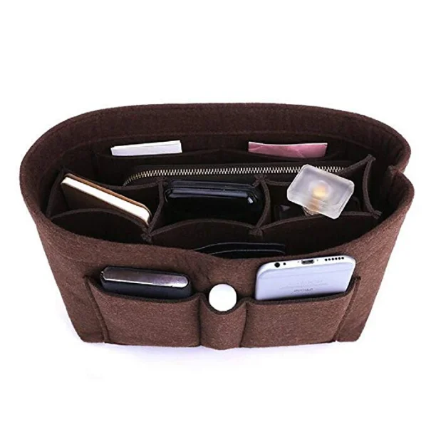 hot selling new 40 Colors Felt Insert Organizer Bag In Bag For Handbag Shaper Purse felt Organizer bag organizer insert handbag