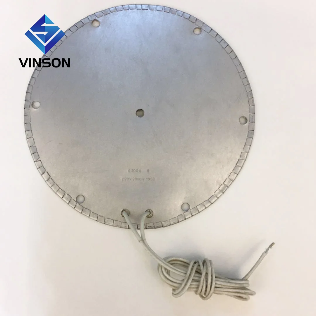 stainless steel sheath round 300mm diameter 2000w Heating Element Mica Plate Heater