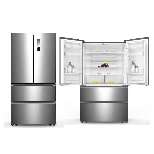 558L Big Capacity Stainless Steel Compressor French Door Frost Free Double Door Fridge For Home Use