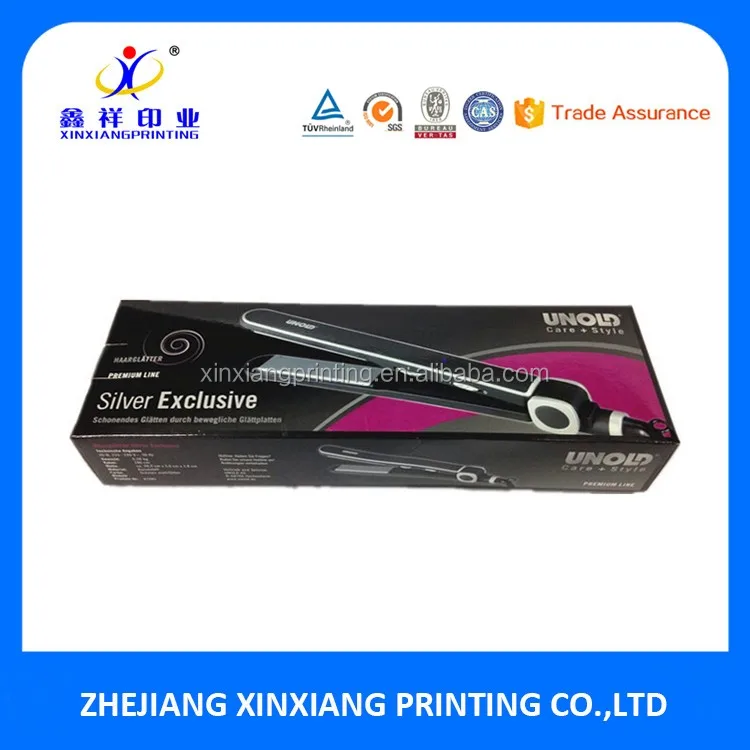 Customized Your Logo Hair Straightener Flat Iron Packaging Box