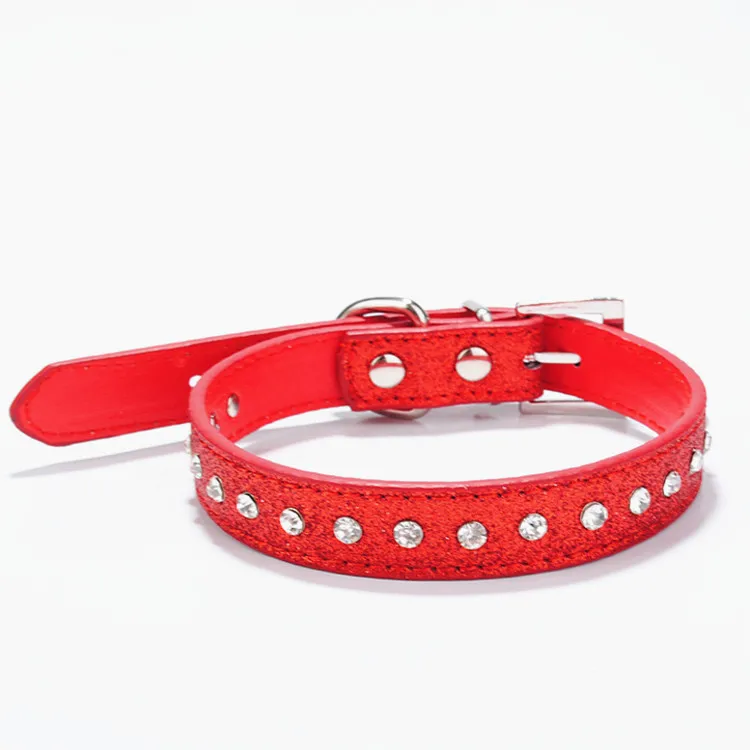 Hot Sale Sparkly Crystal Diamonds Studded Puppy Cat Bling Rhinestone Dog Collars