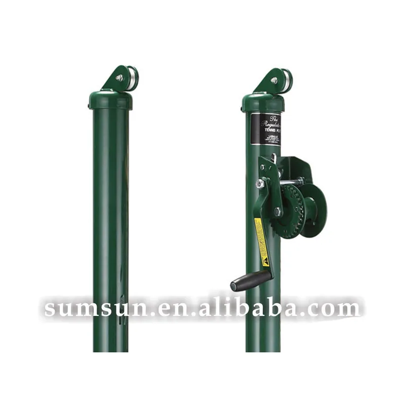 STP-68R Steel tennis net post 2 Year Warranty Classic Tennis Posts