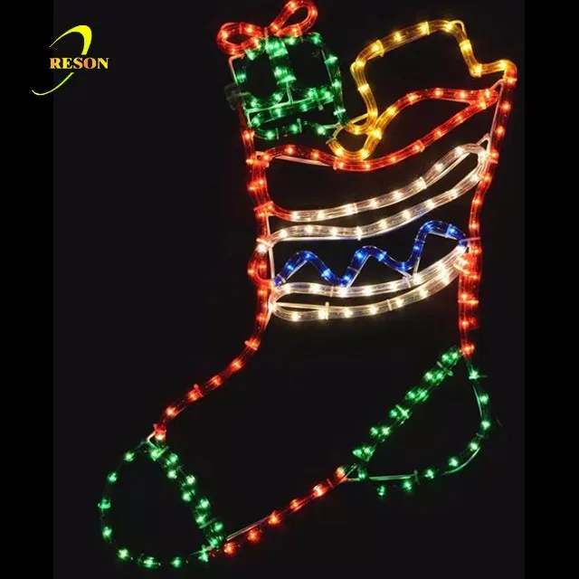 2D Santa Claus Motif Christmas Street Light