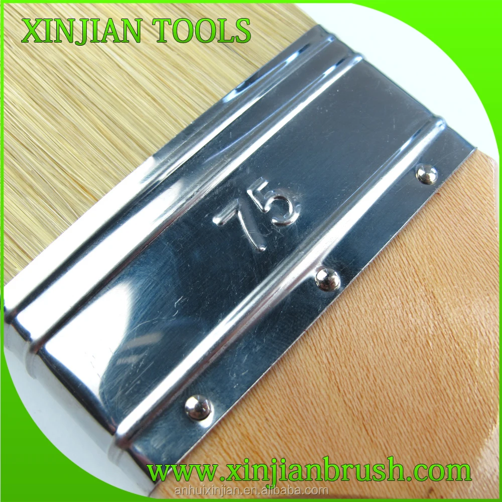 Paint brush making machine with wooden handle