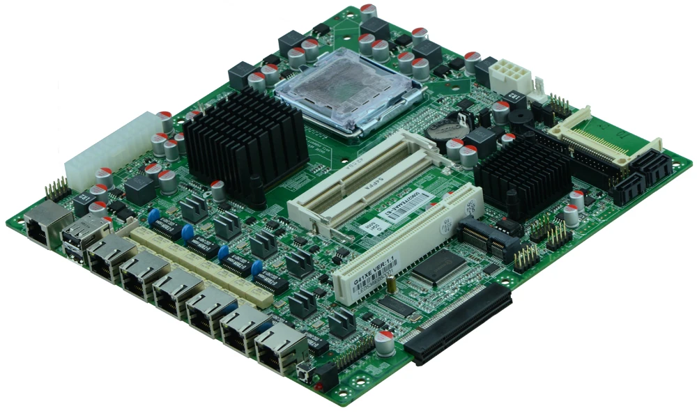 6 LAN G41XE Материнская Плата, LGA771 DDR3 материнская плата брандмауэр, xeon материнская плата с VGA