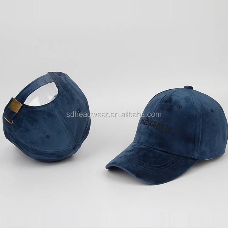 Fashion cheap men wholesale custom embroidered dad baseball velvet velour cap