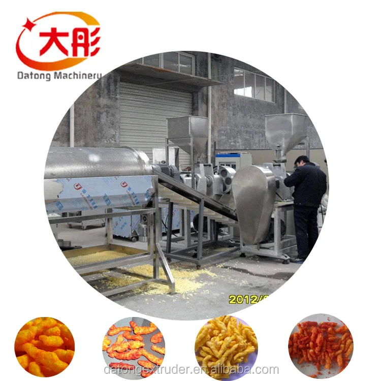 Factory wholesale kurkure corn curls snack extruder food jinan puffs machinery