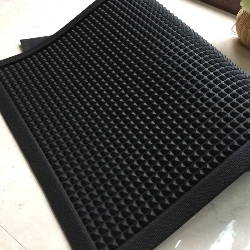 Half Moon Semi Circle Water Proof Doormat Rubber Black