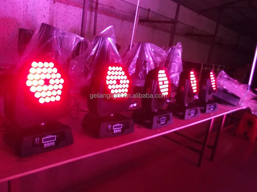 High power moving head RGBW stage lighting 4in1 36pcs 10 watt led led moving head wash beam stage lighting for party bar