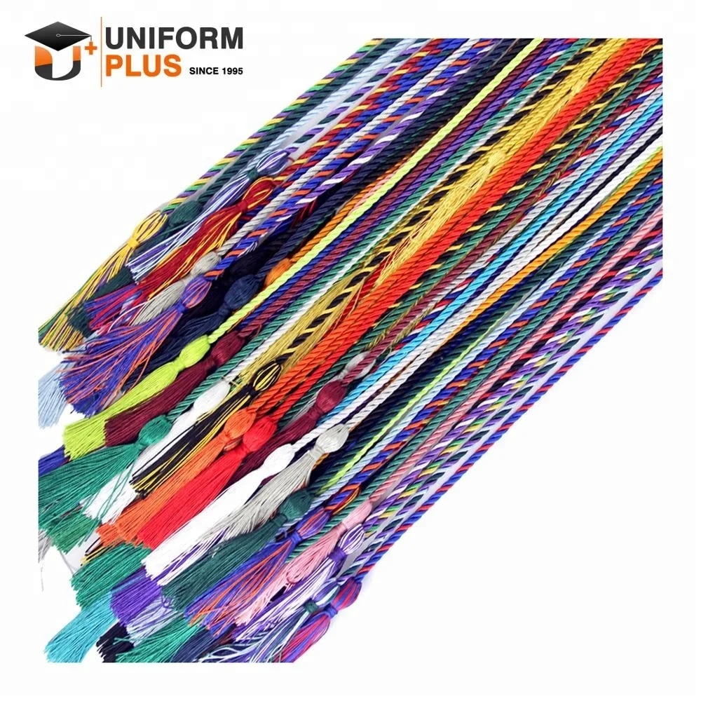 Wholesale cheap college university ceremony graduation honor tassel and honor cords