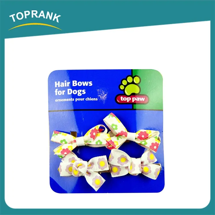 Toprank China Wholesale Lovely New Design Dog Hair Bow Clip Cute Bow Manufacturer Wholesale Hair Bow Supplies