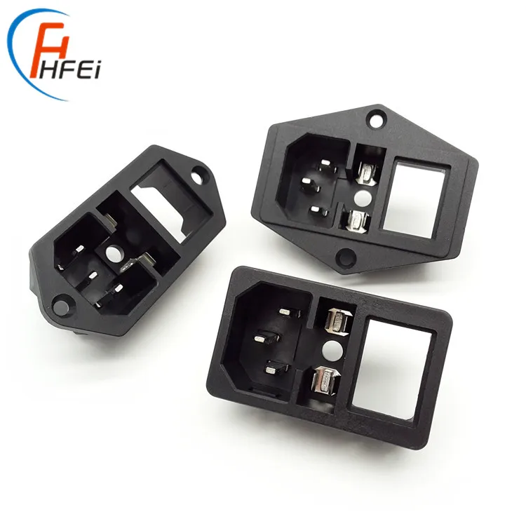 universal 3 pins inlet AC-01 rocker switch and ac power socket with fuse