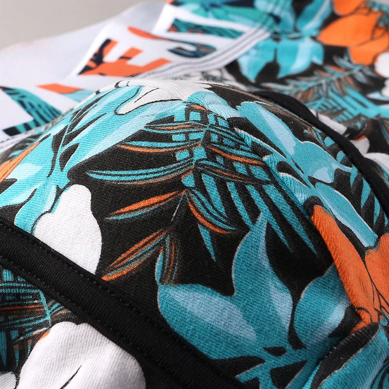 OEM lingerie Custom Underwear manufacture Sexy Print Mens Underwear For Wholesale Spandex / Cotton Men`s  Underwear Boxer Shorts