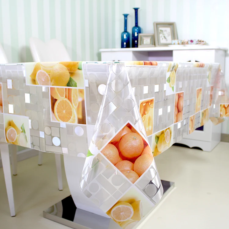 PVC embossed and printed new design table cloth malaysia