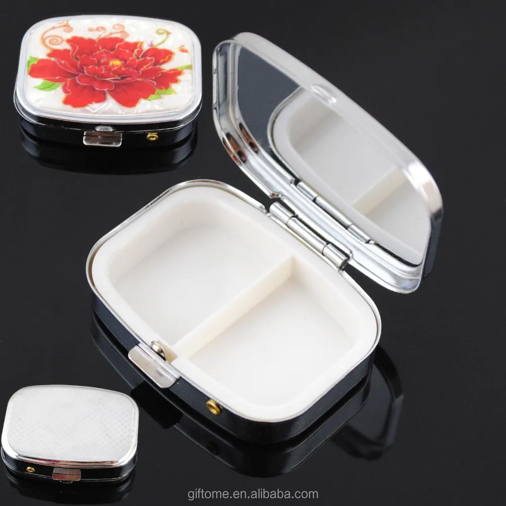 Dia. 52mm blank round metal pill box/ pill case with cutter in stock