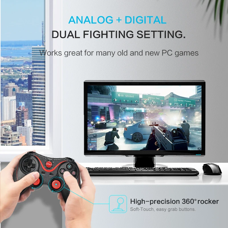 Data Frog Wireless BT  Gamepad For Android Smart Phone Game Controller For PS3 PC Laptop mobile controller PC