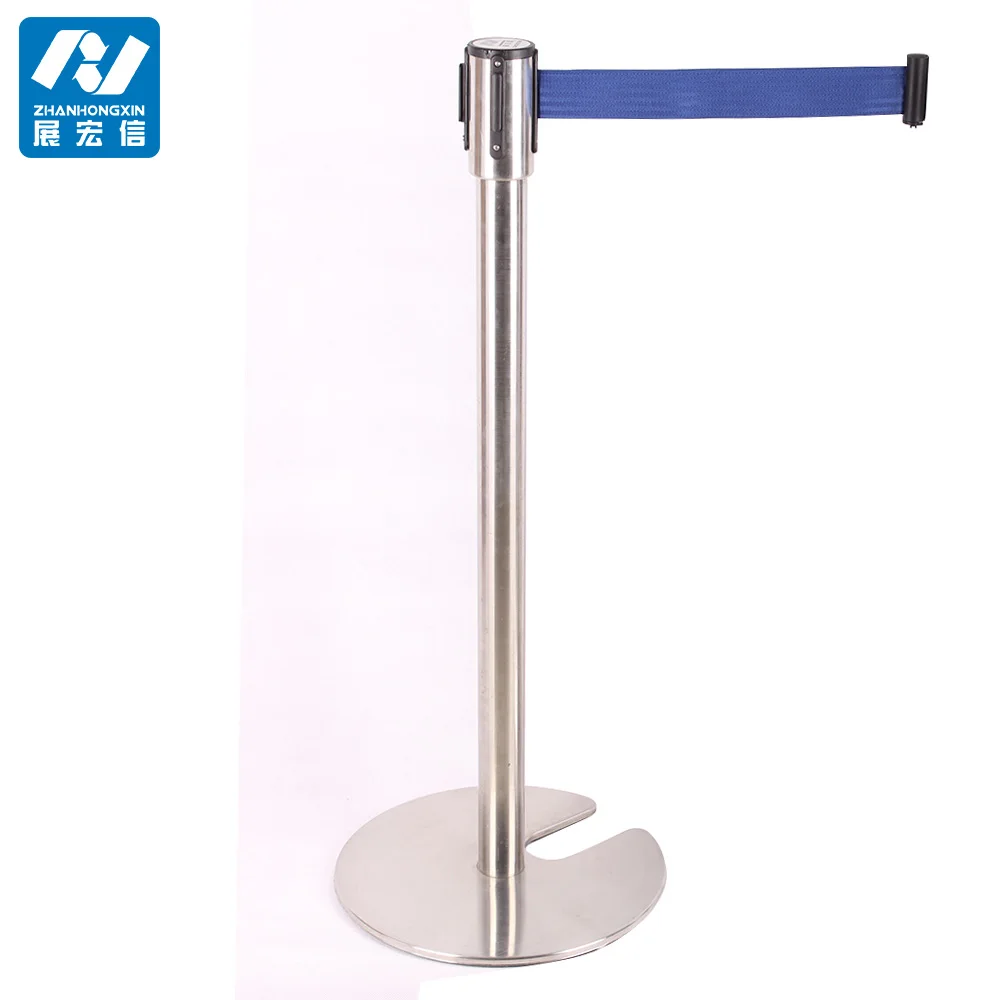 Basic Crowd Control Belt Barrier Stanchion for Bank Queue Line Control
