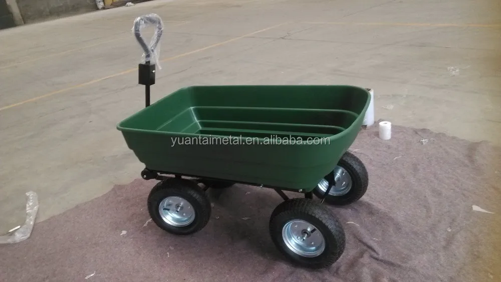 Plastic tray four-wheel garden wagon cart trolley TC2135