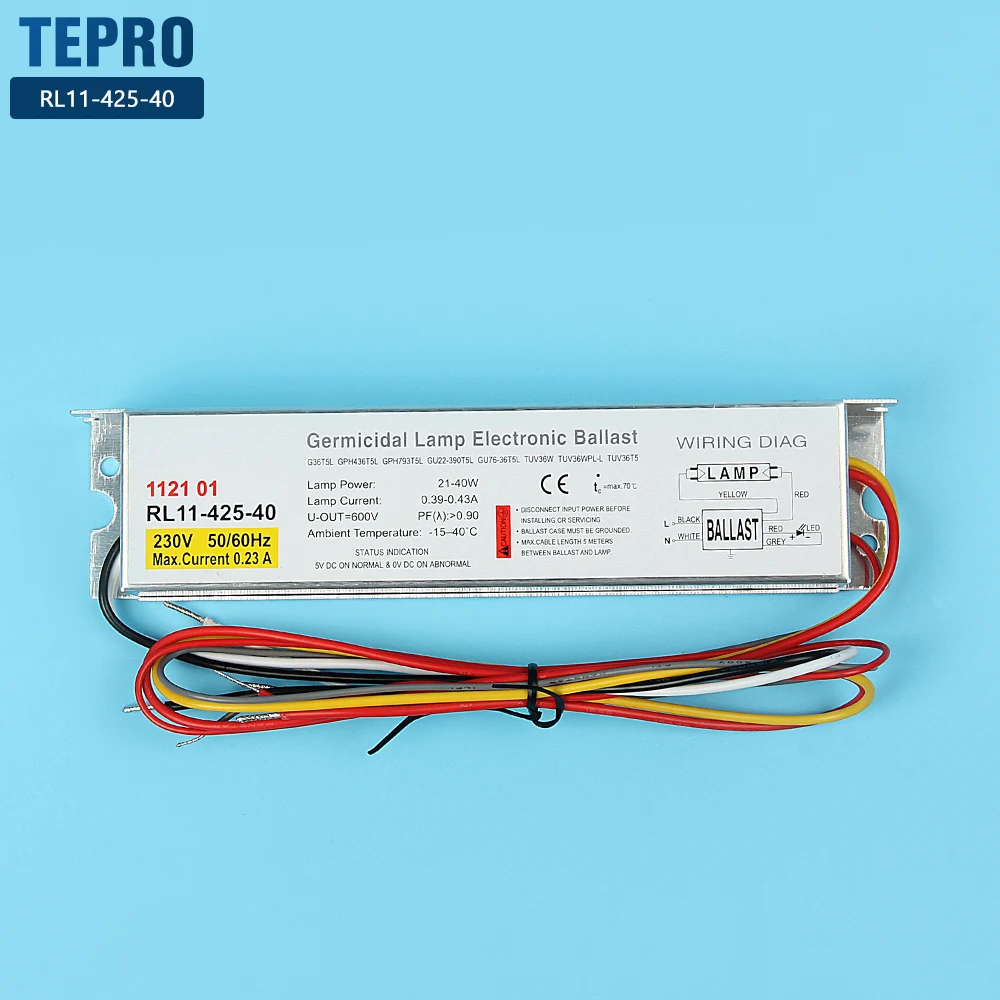 T5 10W 14W 15W 18W 20W 21W Ultraviolet Light Electronic Ballasts Uv-c Germicidal Uv Lamp Display Electronic Ballasts