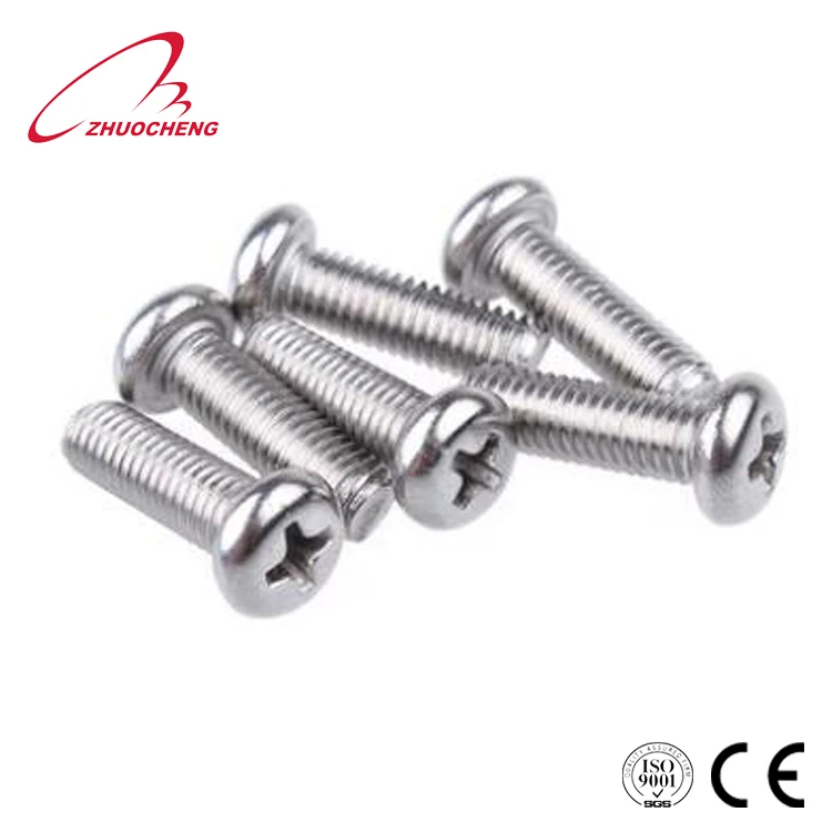 DIN85 Stainless Steel Cross Recessed Pan Head Screw with ISO certification