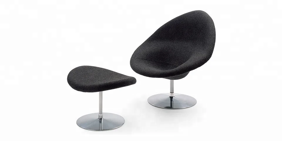 
New designer room furniture fiberglass pierre paulin artifort globe lounge chair with ottoman 
