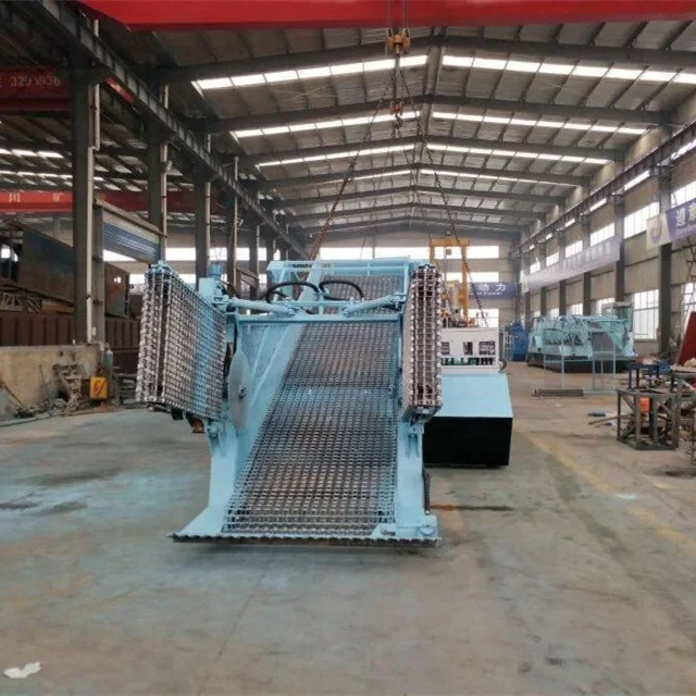 River trash cleaning barge