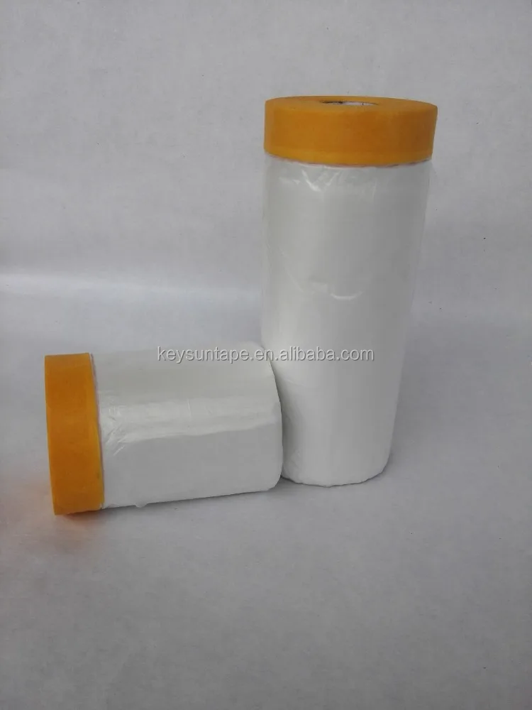 
pre-taped drop film for window and door wall protection 