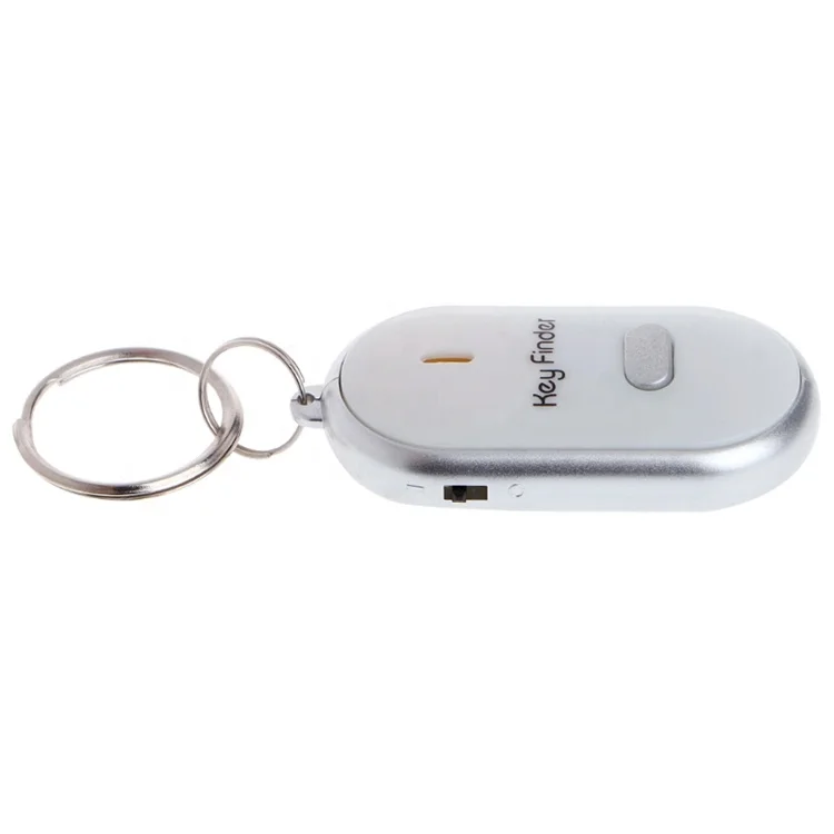 Sound Whistle Control White LED Key Finder Locator Find Lost Keychain Keys Chain