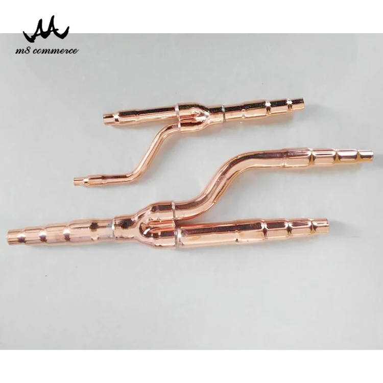 Red Copper Material Pipe Branch Disperse Pipe For Air Conditioner