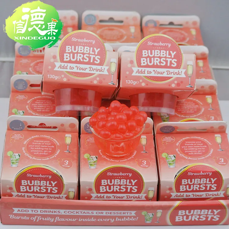 
120g Popping Boba Drink, Small Pack Taiwan Popping Boba Cup 