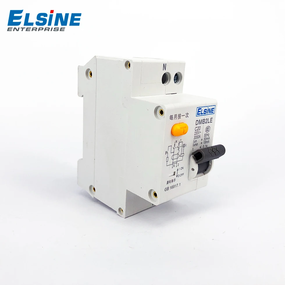 1P + N 30 мА 20A автоматический выключатель с остаточным током (RCBO)