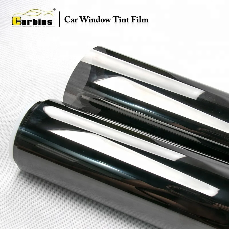 Sun Protection Self-adhesive Car Glass Window Side Rear Film Heat/UV Rejection Durable PET Foil  20% VLT Charcoal Black