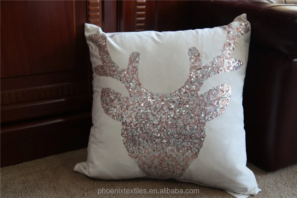 Handmade beads embroidery decorative cushion covers pillow case
