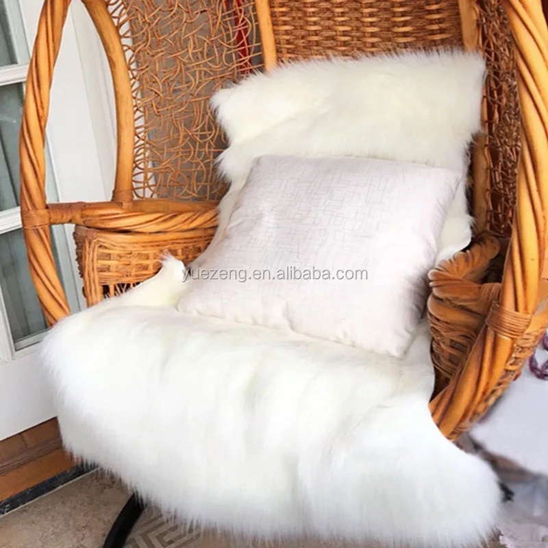 Fluffy Single Fake Sheepskin Faux Fur Hairy Mat Fur Rug