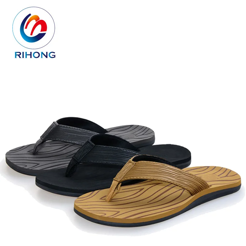 factory made colorful flat embroidery logo eva men slipper sandal shoe